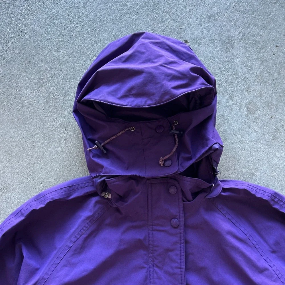 Vintage‎ Eddie Bauer Jacket Women's Small Purple Full Zip Parka Hooded Gore Tex